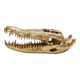 Large brass crocodile head