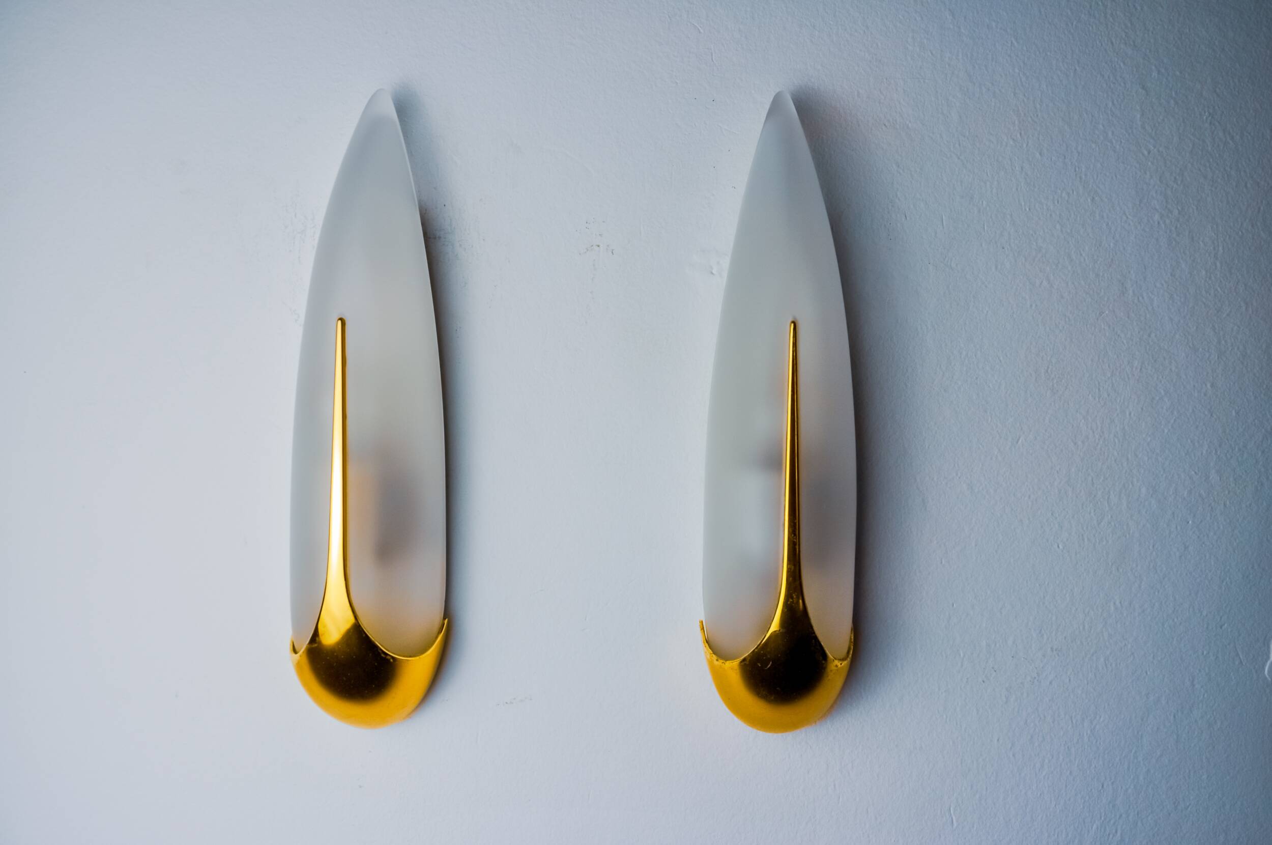 Pair of idearte "ear of corn" wall lights, Spain, 1980