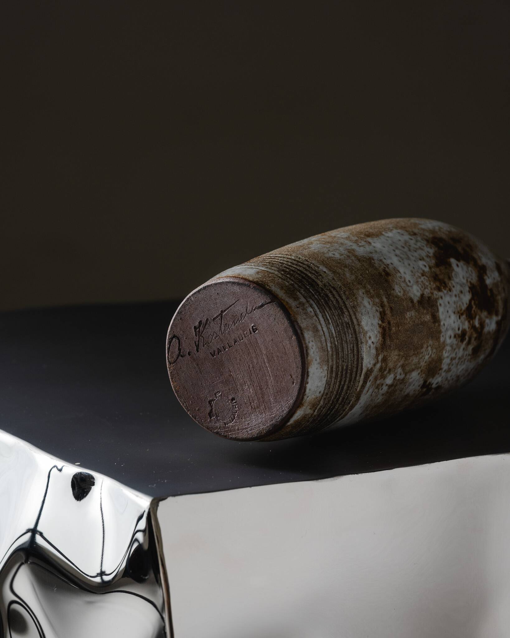 Soliflore en céramique Ksotanda, Vallauris, 1950s