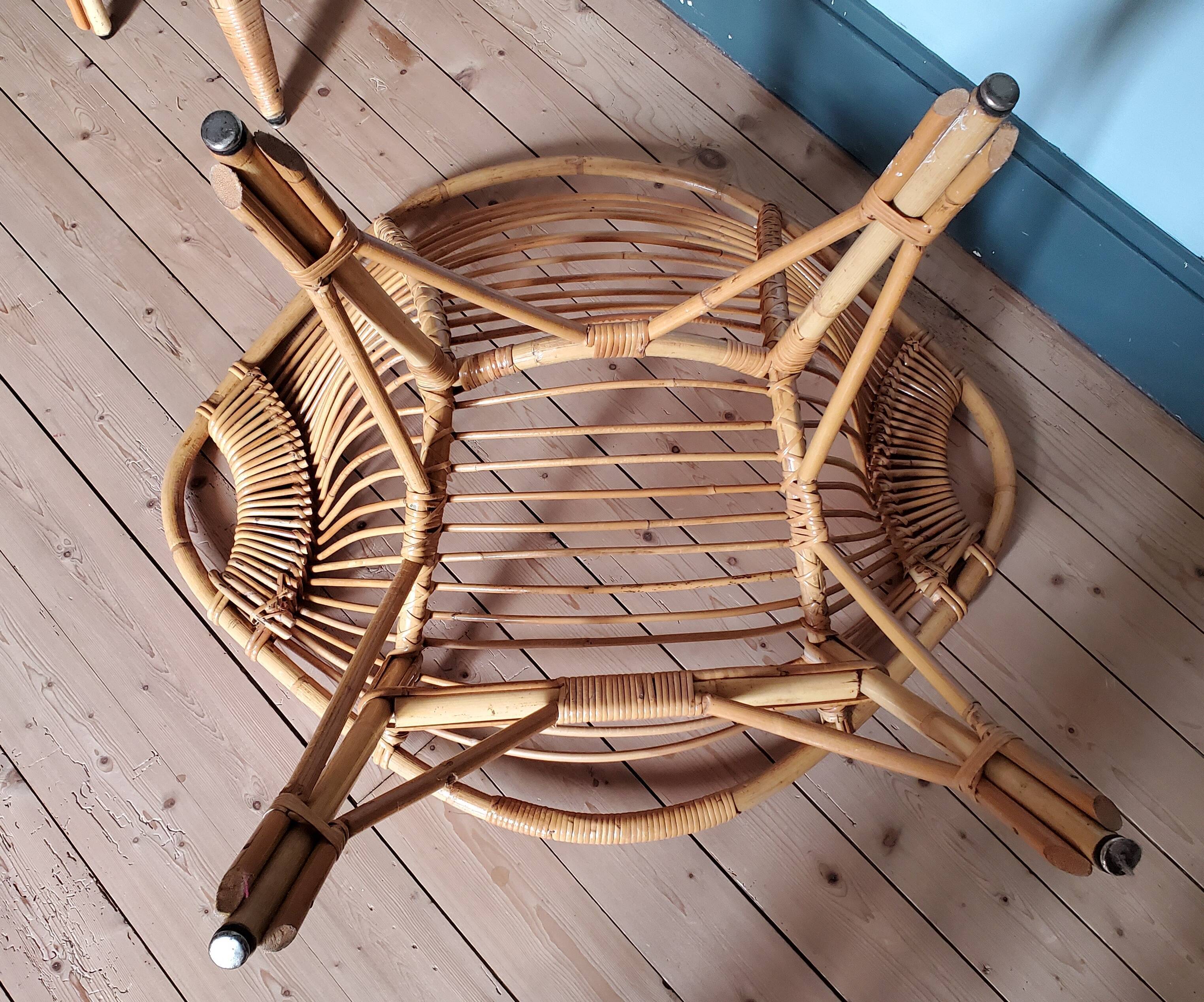 Rattan lemon chair 1960