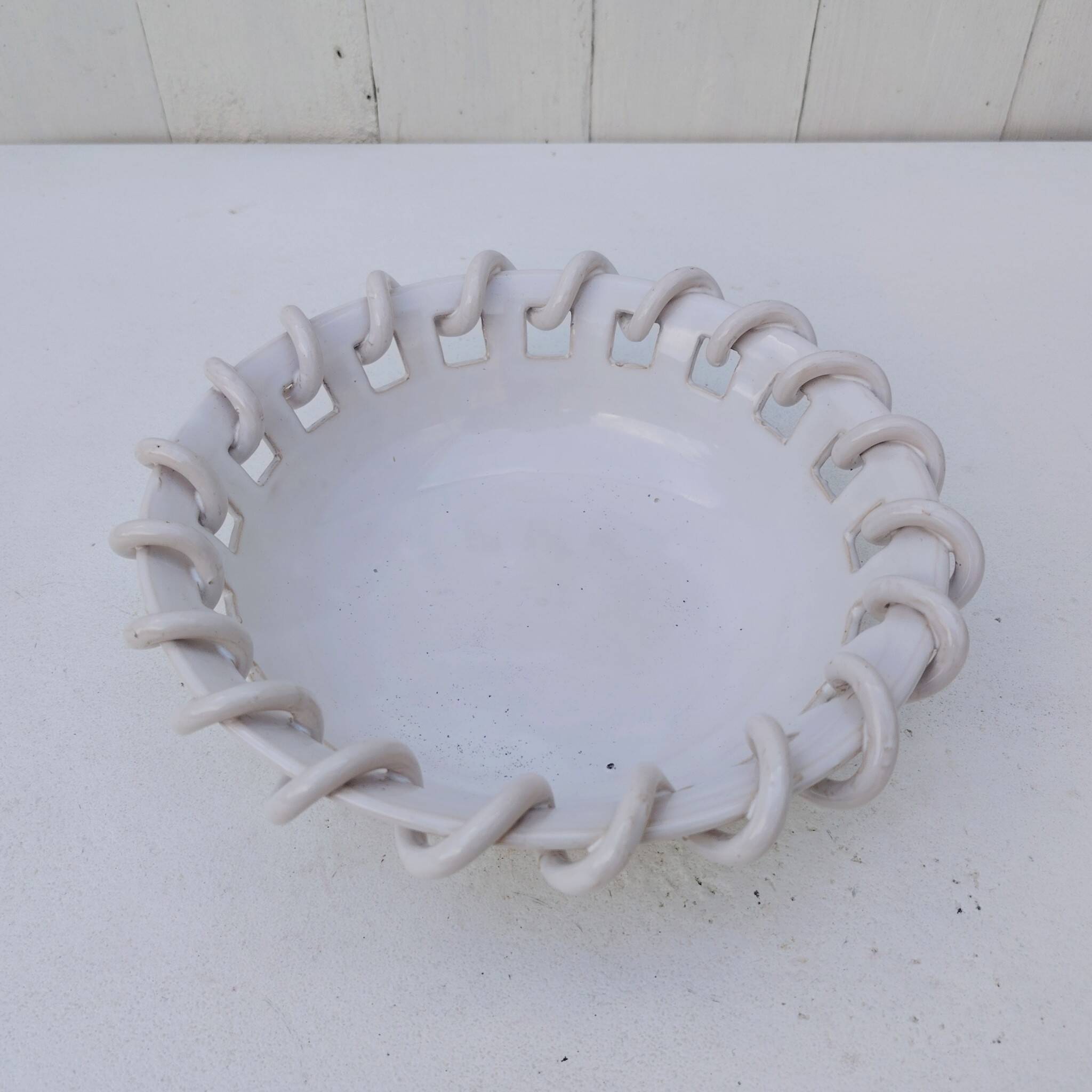 Malicorne earthenware bowl, Emile Tessier, vintage
