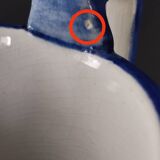 Gien earthenware vase with handles