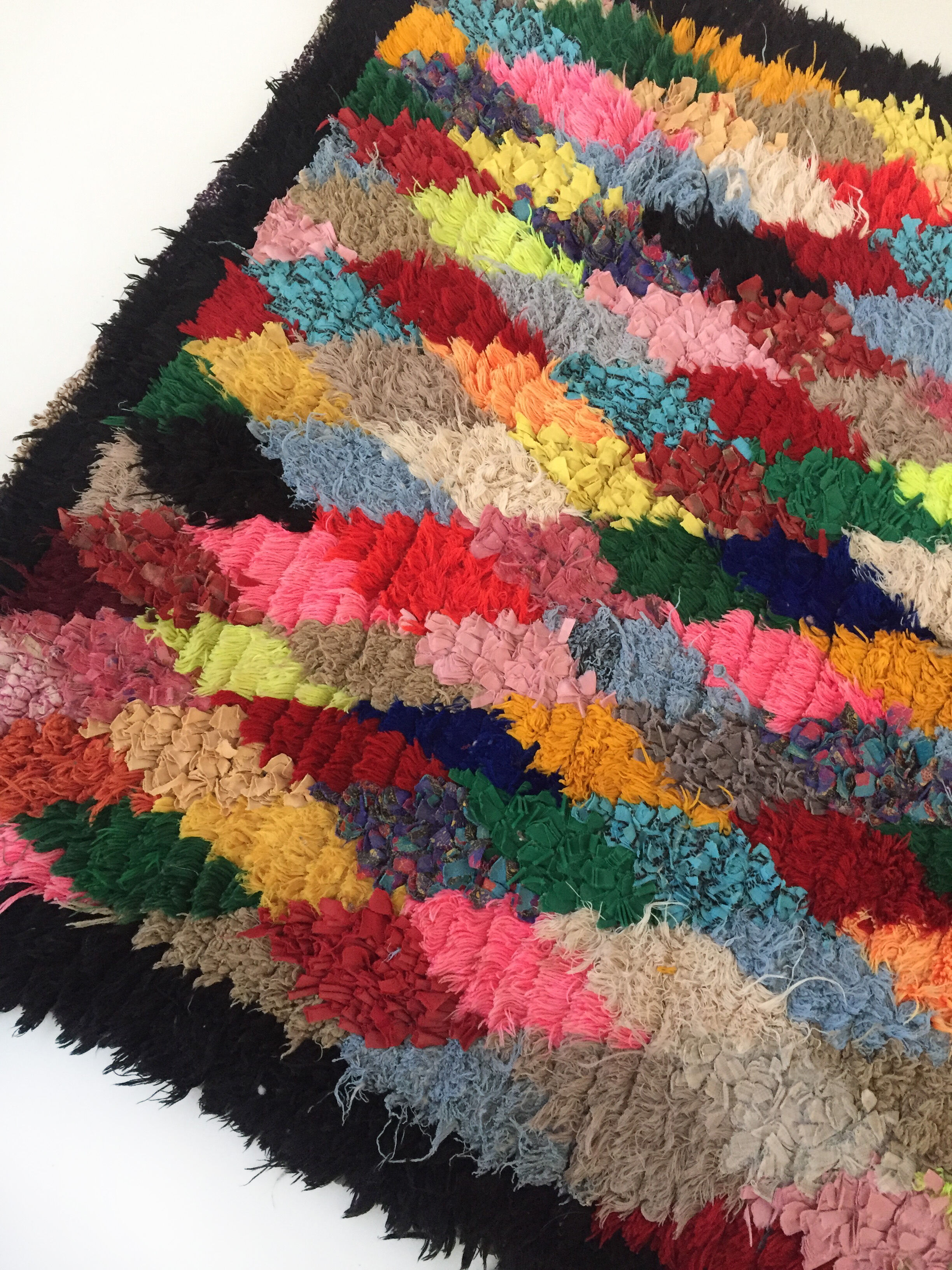 Tapis berbère Beni Ouarain à losanges colorés 185x97cm