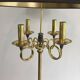 Floor lamp in brushed steel and brass. In the style of Maison Charles