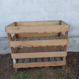 Set of four wooden shelves crate boxes