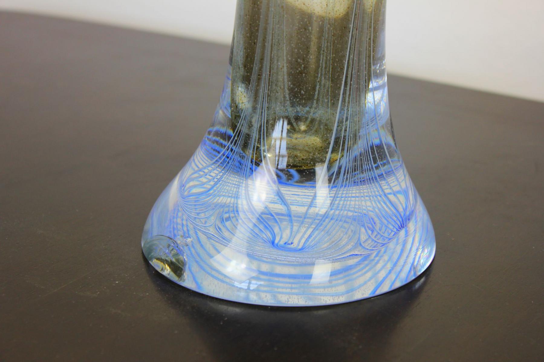 Vase art déco en verre par Adam Jablonski 1960s
