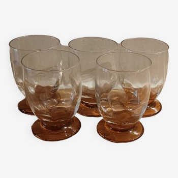 Set of art deco liquor glasses