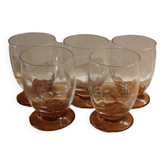 Set of art deco liquor glasses