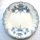 Flat plate Terre de Fer Saint Amand, Regency model, in blue