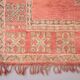 Tapis marocain vintage rose 186 cm x 279 cm - Tapis en laine fait main - Tapis berbère