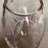 Egg-shaped crystal vase