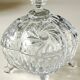 Large candy box in cut Bohemian crystal. Floral/Star motifs