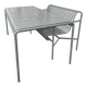 Palisade table and bench – HAY – Large size – Galvanised grey