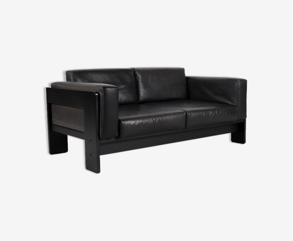 Leather Bastiano two-seater sofa by Afra & Tobia Scarpa for Knoll/Gavina