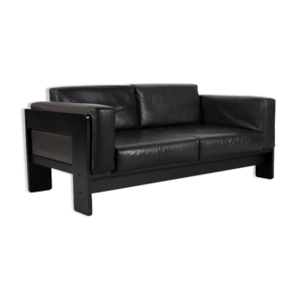 Leather Bastiano two-seater sofa by Afra & Tobia Scarpa for Knoll/Gavina