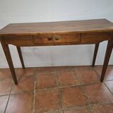 Ancienne table, console pieds fuseaux