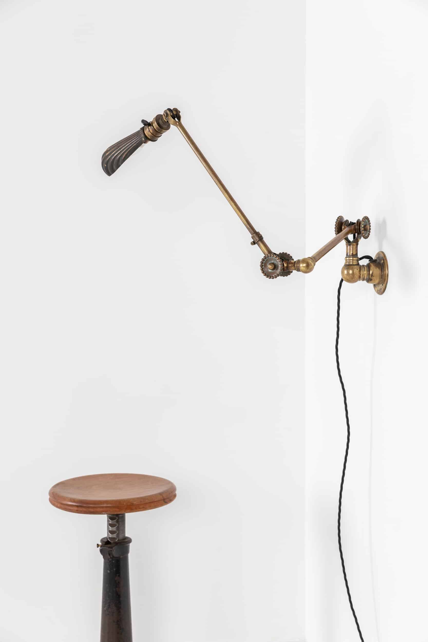 Early brass dugdills wall lamp