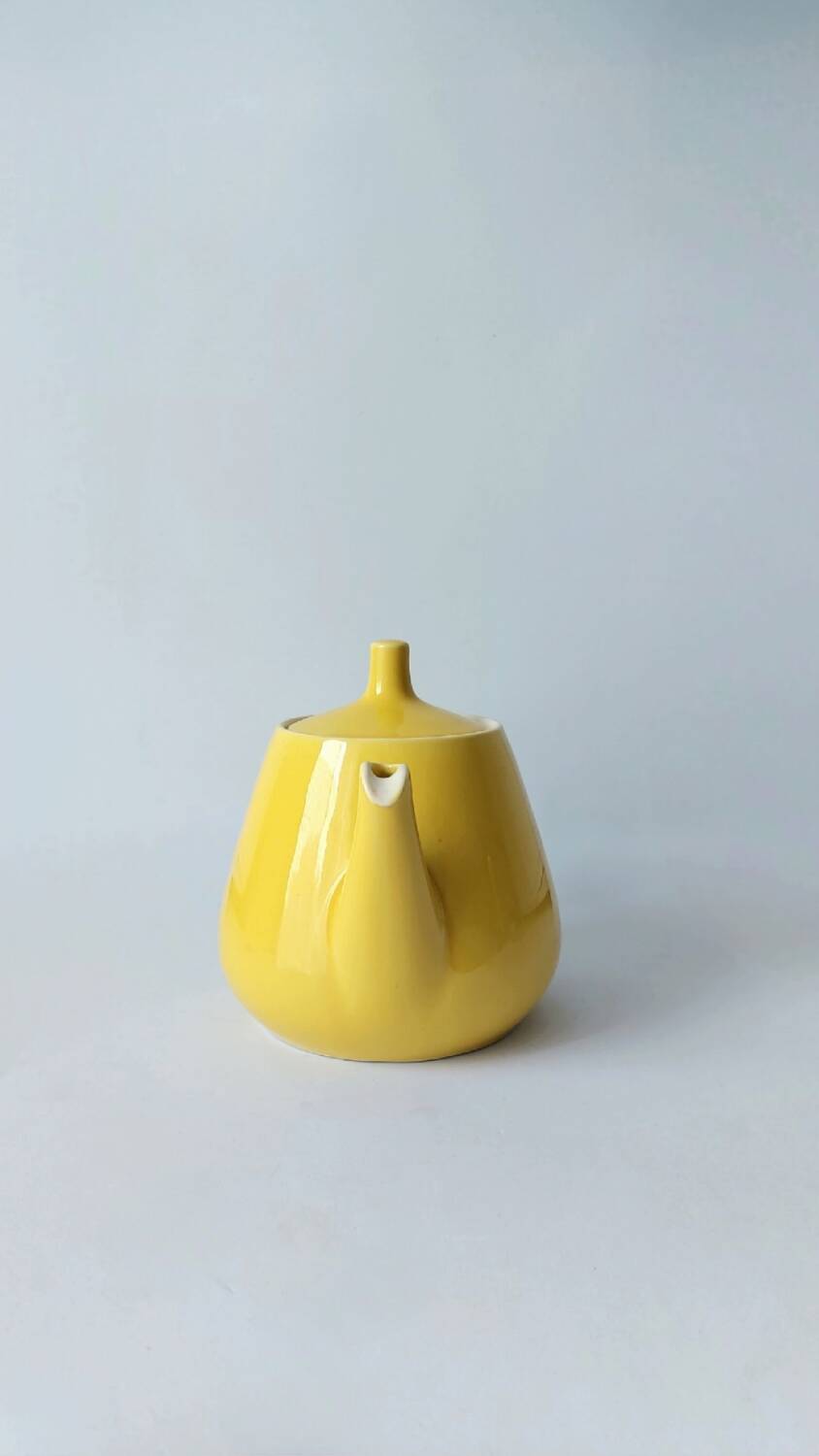 Théière vintage jaune Villeroy & Boch vaisselle rétro
