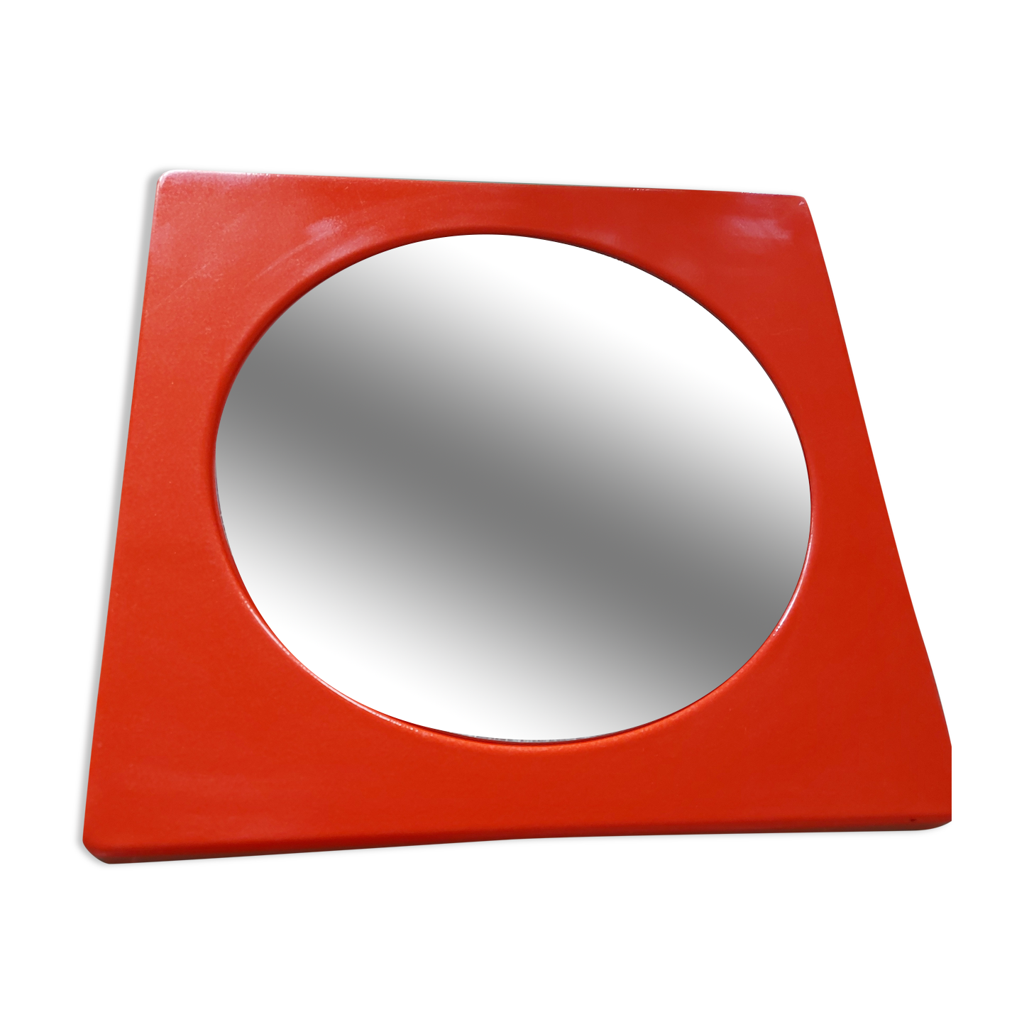 Orange vintage mirror