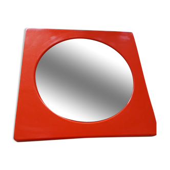 Orange vintage mirror