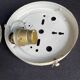 Old vintage round molded glass wall light