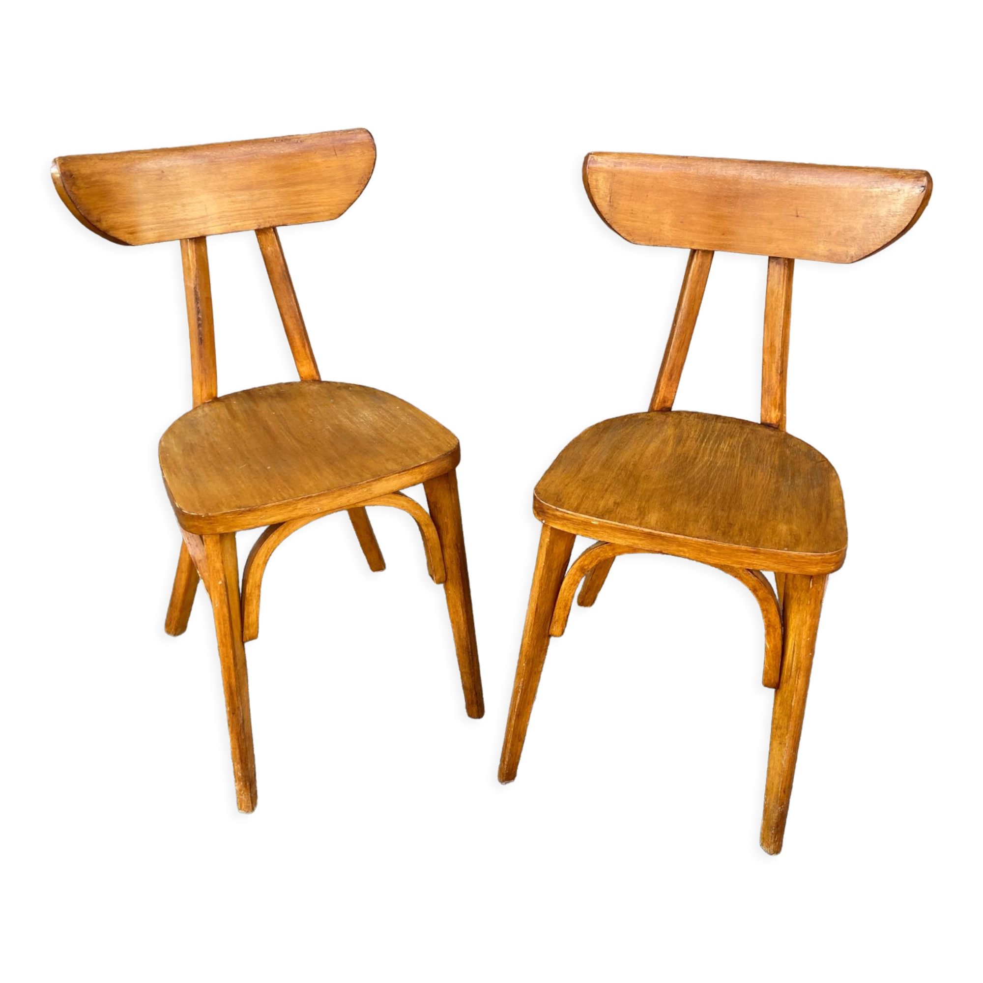 Pair of chairs bistrot banana model 1950s