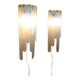 1 x Wall lamp by Carlo Nason for Mazzega, Cascade, Ice Blue, 1970s