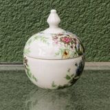 Set of 3 floral porcelain sweet jars from Paris.