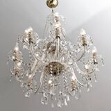 Maria Theresa Mid-Century Modern Italian 15-Light Crystal Chandelier, 1950s