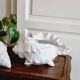 Cache pot coquillage barbotine blanche