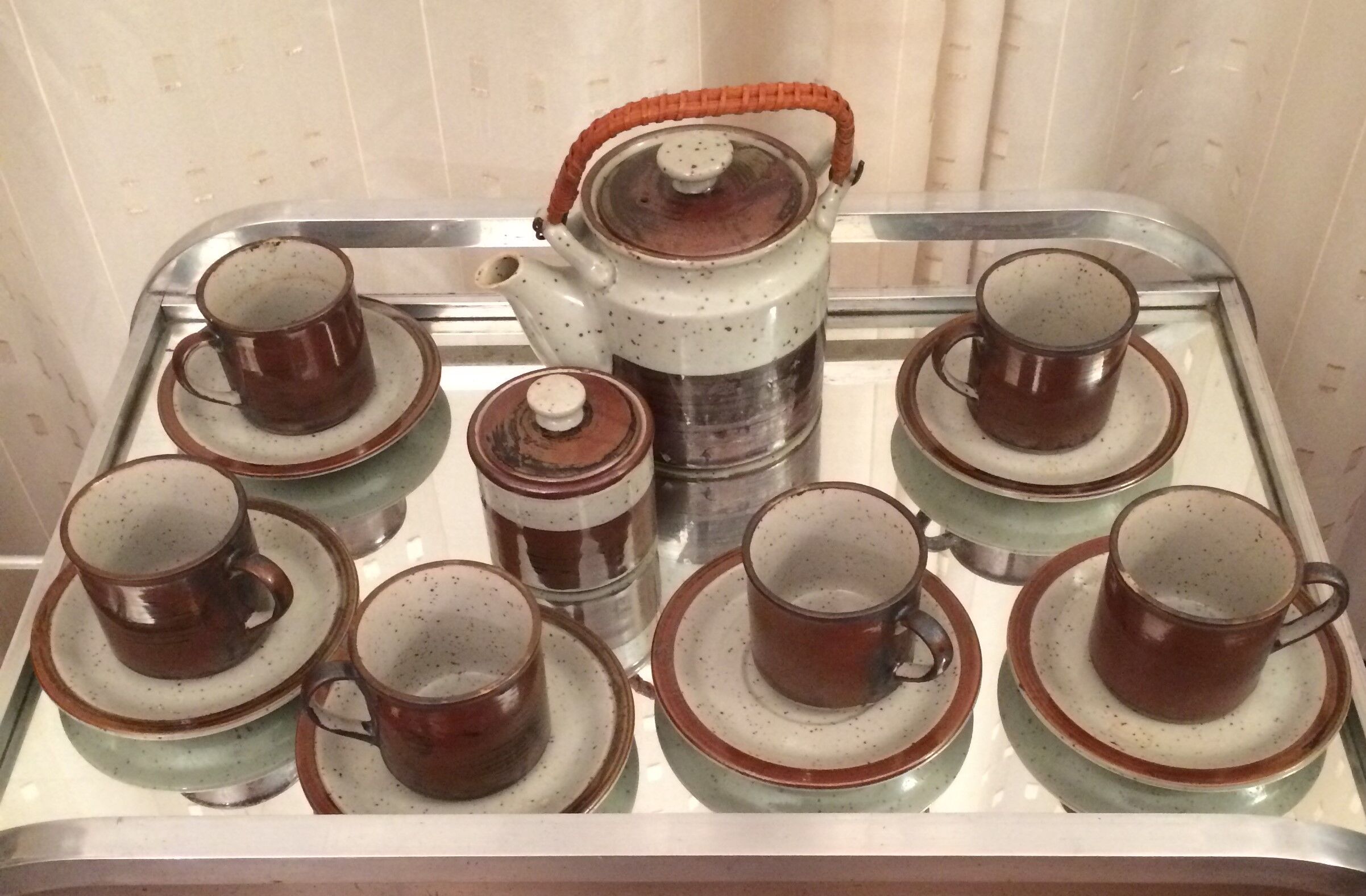 Tea service in sandstone 6 cups