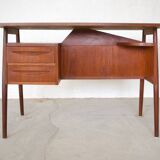 Teak Desk By Gunnar Nielsen For Tibergaard, 1960s.