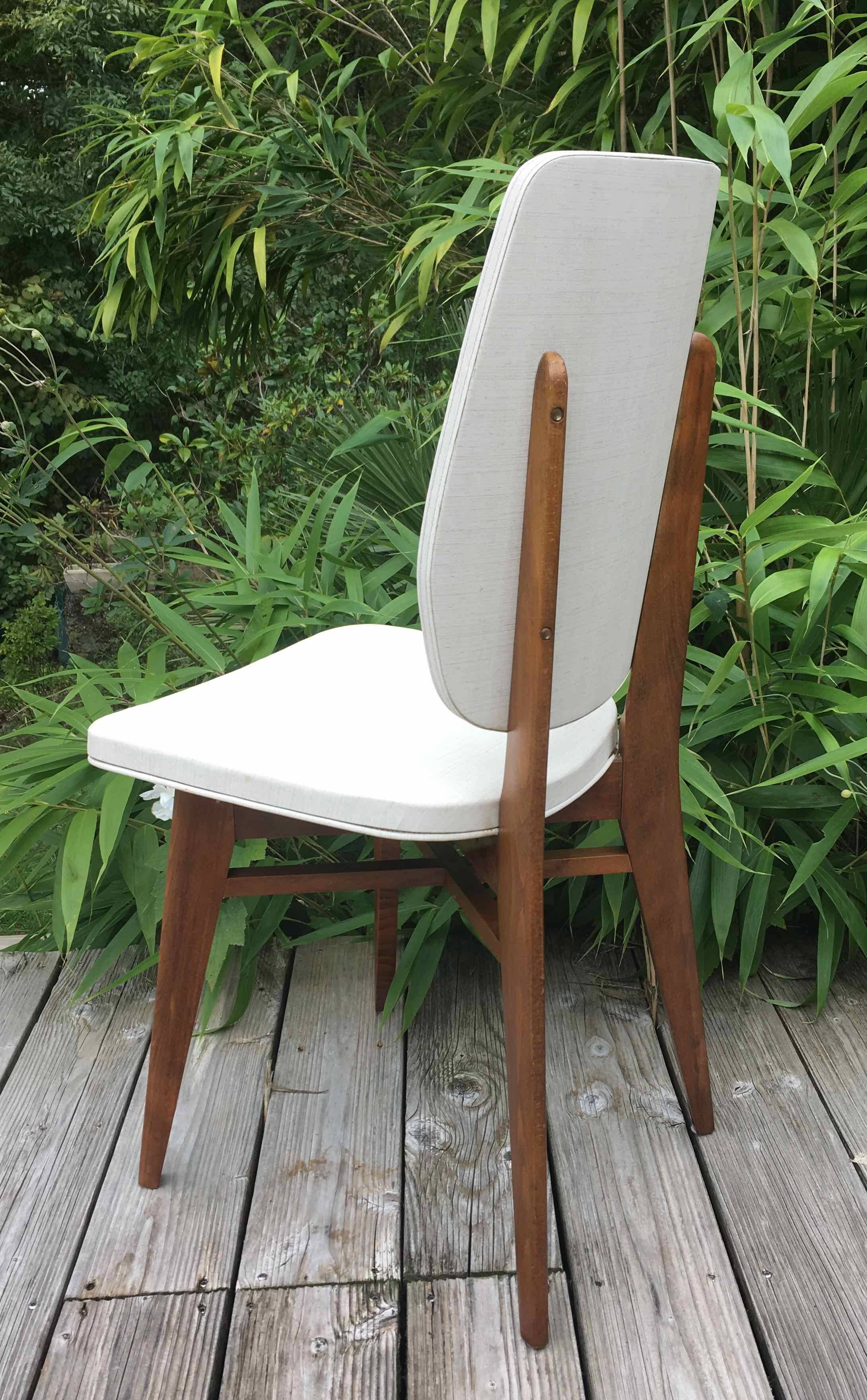 4 chaises en teck design 1960