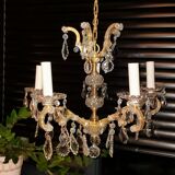 European chandelier with crystal tassels