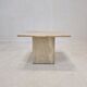 Table basse italienne en travertin, années 1980
