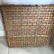 Plateau rotin et bambou  vintage 45X45cm