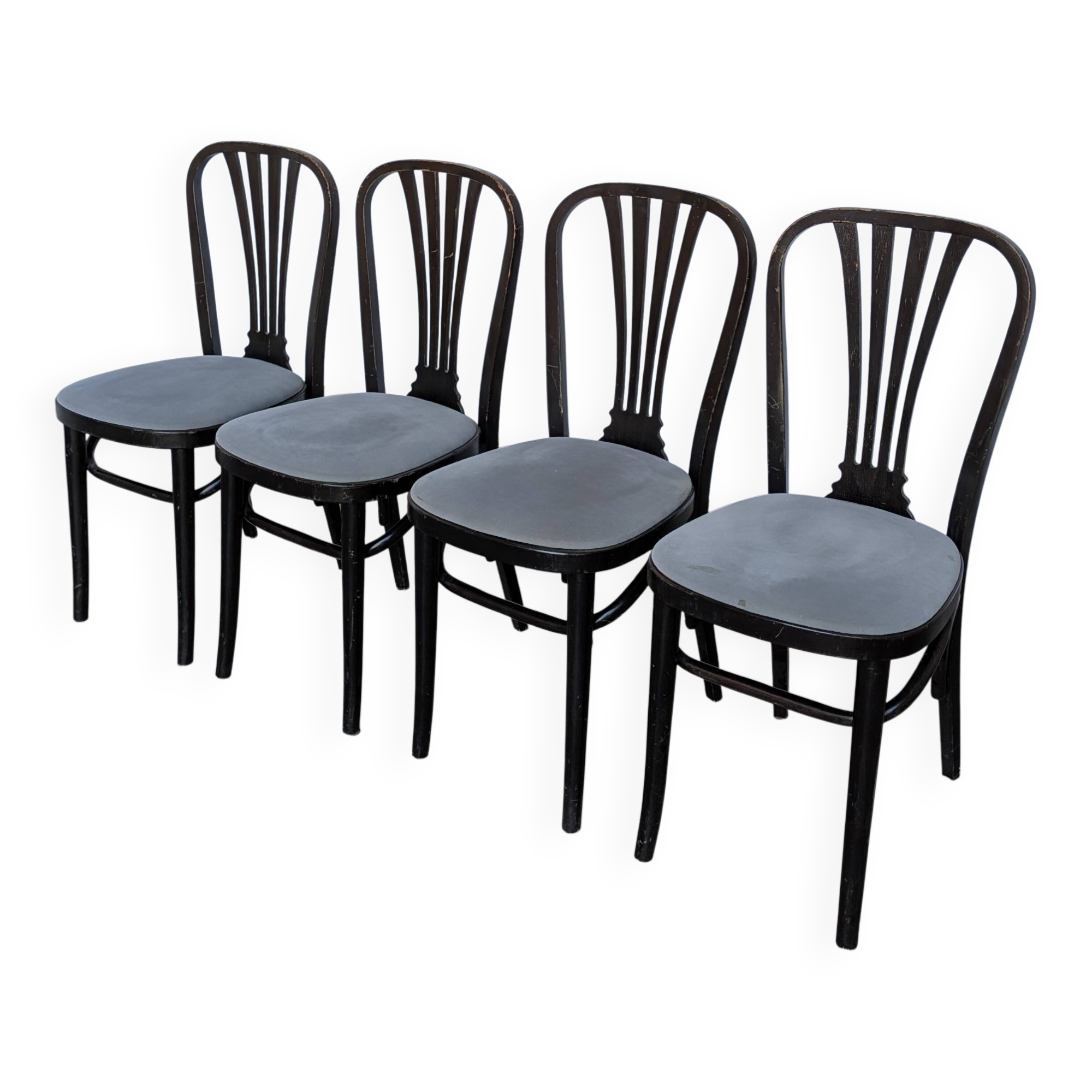 Chaises de salle à manger STOL Kamnik vintage : ensemble de 4 des années 1970, style moderne du milieu du siècle.