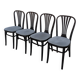 Chaises de salle à manger STOL Kamnik vintage : ensemble de 4 des années 1970, style moderne du milieu du siècle.