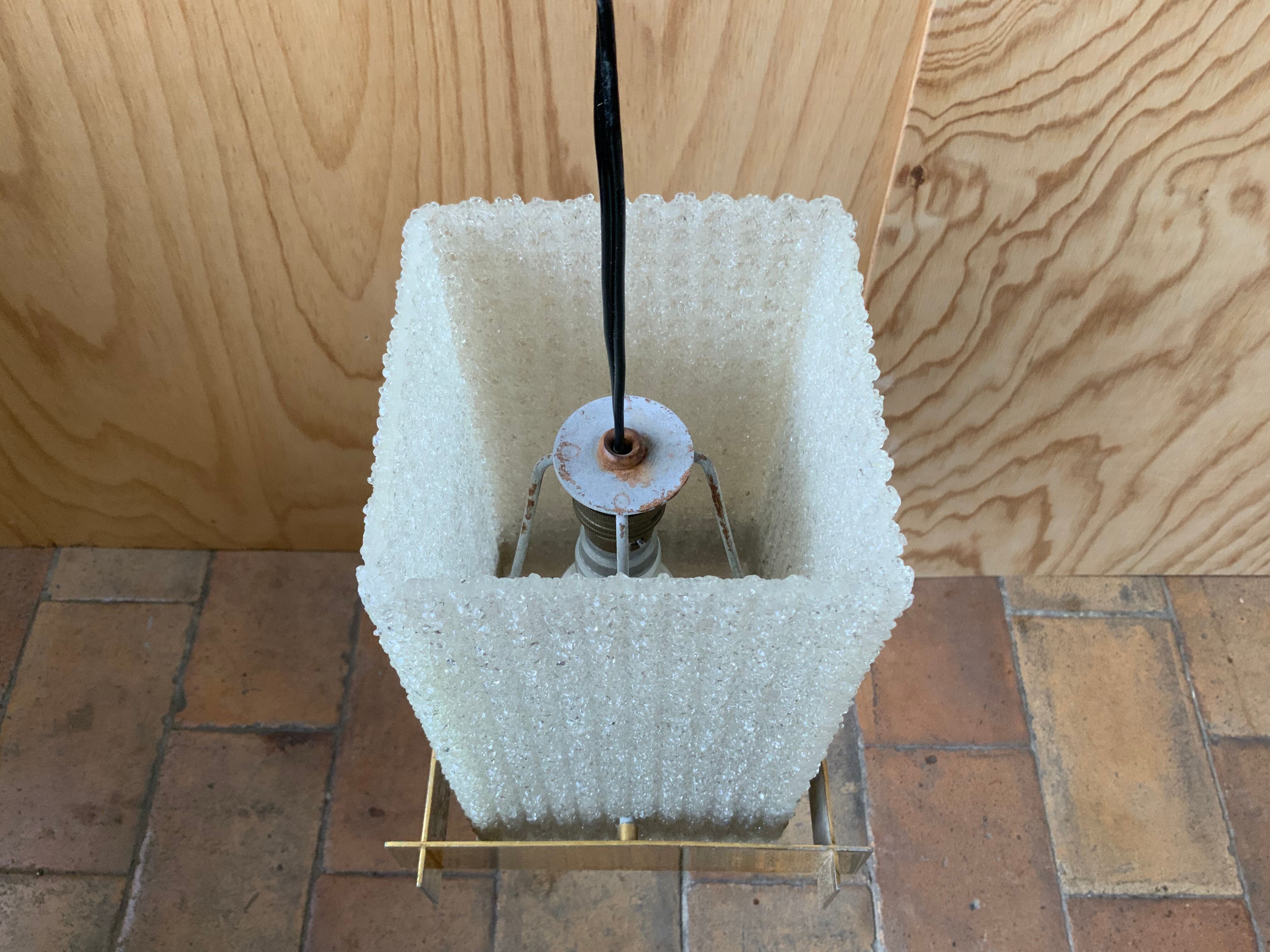 Vintage perspex pendant lamp