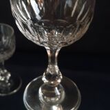 Val St Lambert, 8 crystal glasses, derby model.