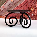 Black wrought iron picnic candle holder