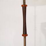 Lampadaire danois en verre, laiton et palissandre 1960