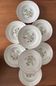 Set of 8 antique deep plates KG Lunéville, floral berry decoration.