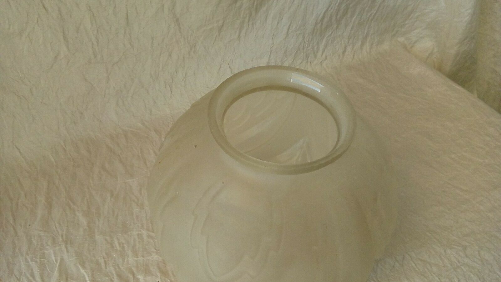 Compressed glass ball vase france art deco