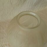 Compressed glass ball vase france art deco