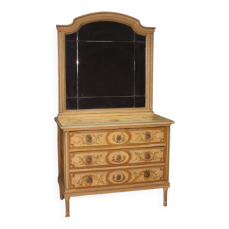 Lacquered dresser with mirror Louis XVI style from 1960s