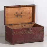 Antique chest with red and green patina (c.1920) #75