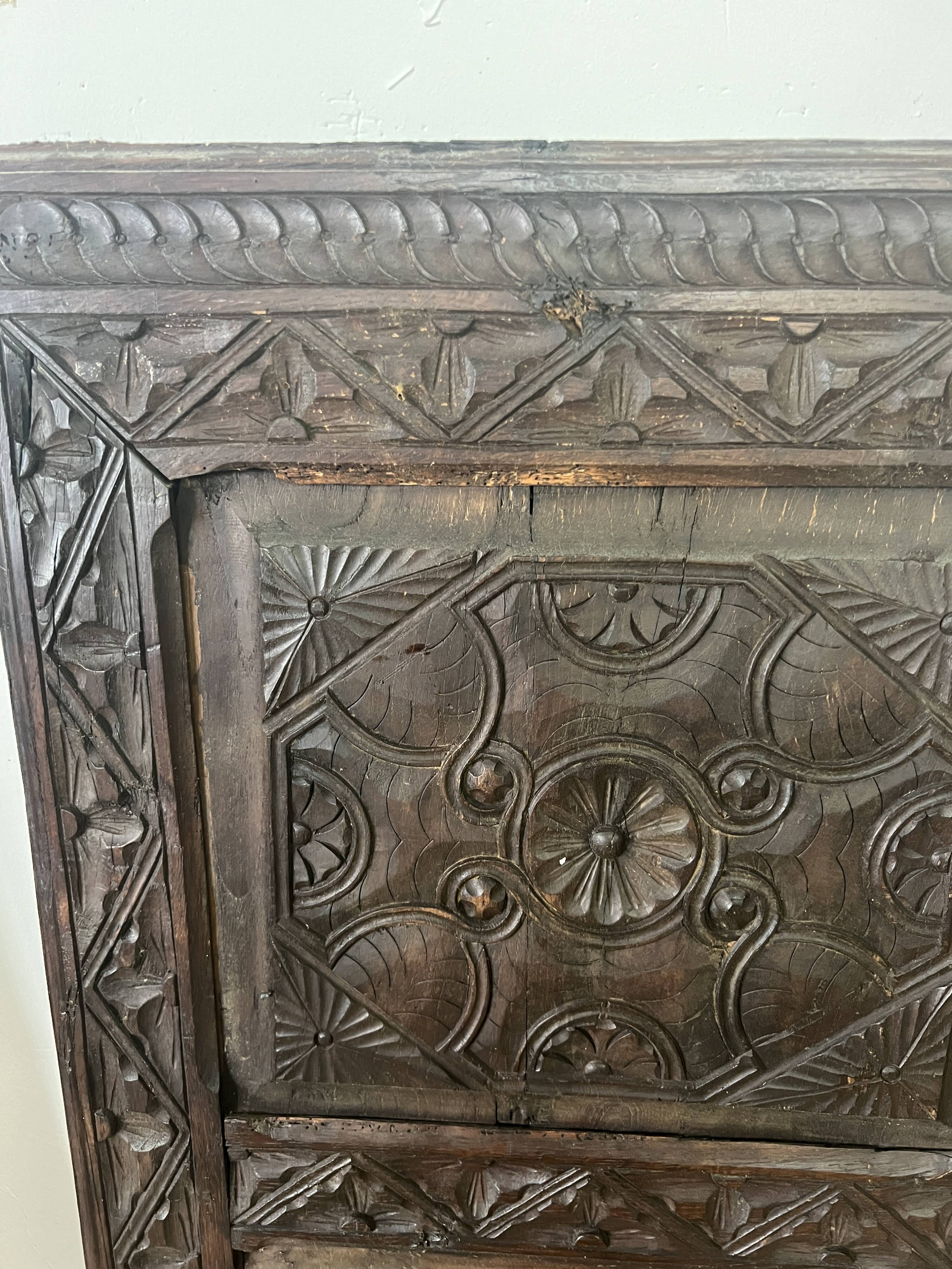 Pair of vintage Breton cabinet doors