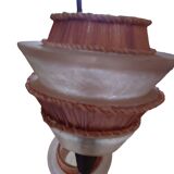 Lampadaire 3 globes en fer forgé et fibre de verre, Tarogo, 1980