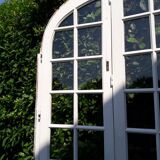 Door bay window arched oak frame H233,5xW234 small tiles